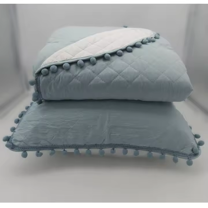 Algodón Blanco Edredón Colcha Bouti Reversible Dijon - 1