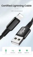 Cable De Datos Portátil USB 25cm USB a a 8Pin 2.4A Carga Rápida Kable Seguro TPE Cordón Corto Para iPhone 14 13 12 pro Max - details 0