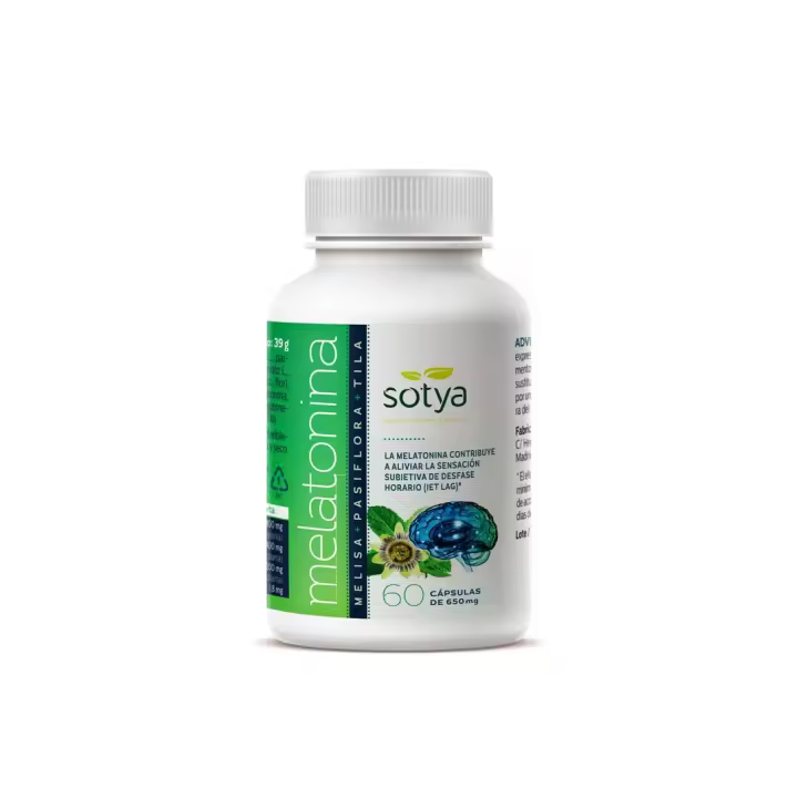 Melatonina+Melisa+Pasiflora+Tila 650mg 60 capsulas Sotya - 1