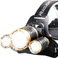 Linterna Frontal LED Recargable USB Con Batería 18650 4 Modos Impermeable Torcha De Trabajo Para Emergencias Y Pesca - details 0