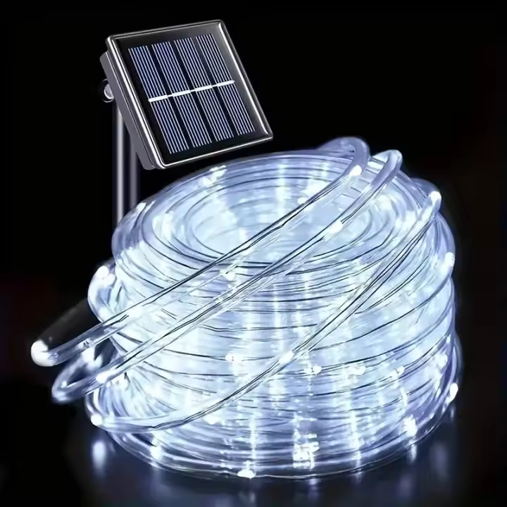 Luz De Cuerda Solar Exterior 12m Con 100 LED 8 Modos Luces De Navidad Para Jardín Piscina Patio Valla Decoración De Año Nuevo - 1