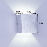 Lámpara De Pared LED Para Interior Estilo Cubo De Aluminio Para Dormitorio Sala De Estar Pasillo Iluminación Adicional AC110V 220V Negro Oro Plata Blanco - details 0