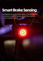 Luz Trasera De Bicicleta XOSS XR01 Inteligente Con Sensor De Freno Automático Luz De Cola LED Recargable Impermeable Accesorios De Ciclismo - details 3