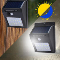 Lámpara Solar Exterior Con Sensor De Movimiento PIR 30 LED Luz De Pared Impermeable Para Jardín Decoración Calle Solar Iluminación Fuente De Energía Solar - details 11