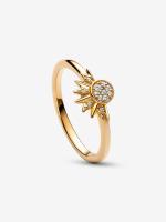 Pandora - Anillo Sol Celestial Brillante - Baño de Oro de 14K - details 3