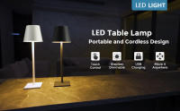 Lámpara De Escritorio LED Táctil Recargable Con USB Impermeable Para Ambiente De Restaurante Y Oficina Luz De Mesa Moderna - details 0