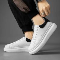 Zapatos De Cuero Blanco Para Hombre Zapatillas Deportivas Transpirables Plataforma Casual Para Caminar Y Correr Zapatos De Tenis Para Mujer - details 10