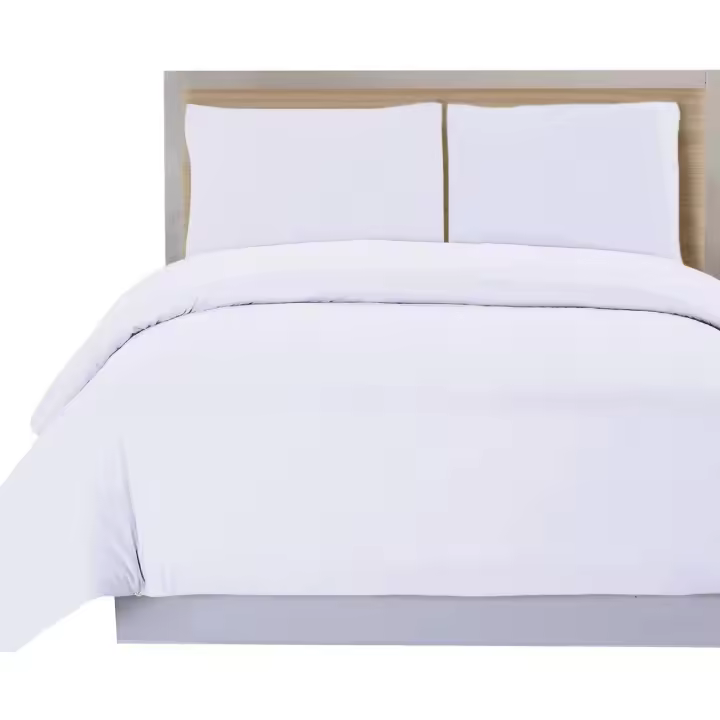 Juego de Funda Nórdica Blanca Hotel Polialgodón 50/50 con Funda de Almohada - 1