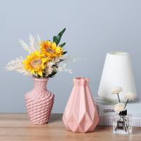 Vaso De Flores Moderno De Plástico Estilo Nórdico Imitación Cerámica Para Decoración Del Hogar Y Sala De Estar - details 2