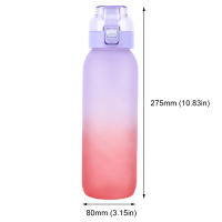 Botella De Deporte Con Fragancia 1000ML a Prueba De Fugas Con 7 Cubos De Sabor Portátil Para Camping Y Fitness Color Azul Morado Negro Y Blanco - details 16