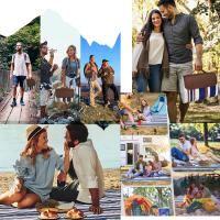 Mantel De Picnic Extra Grande Impermeable Y Antisandía Plegable Con Bolso De Mano Para Exterior Playa Camping Primavera Verano - details 8