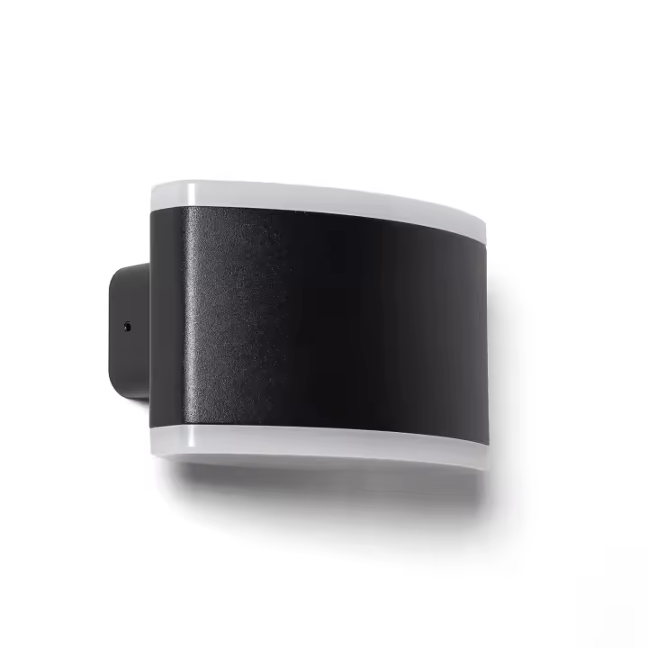 Ledkia Aplique de Pared Exterior LED 15W Iluminación Rectangular Negro Bertol Negro - 1