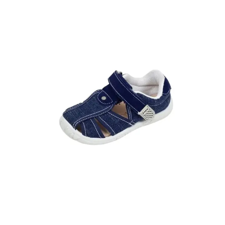 Zapy - Sandalias niño, blanditas y cómodas con puntera cerrada, zapato lona plantilla piel - 1