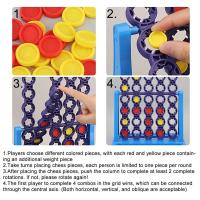 Juego Educativo De Ajedrez Para Niños Tablero De Puzzle Juego De Estrategia Familiar Clásico Azul Vertical Conecta Juguetes Para Educar - details 5