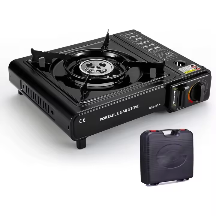 Horno portátil para exteriores, estufa liviana, equipo de cocina para acampar, equipo de emergencia, adecuado para cocinar en campamentos, estufa de gas para exteriores, estufa de cassette portátil para el hogar - 1