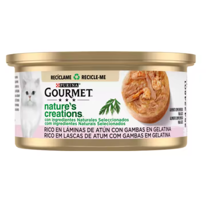 Purina Gourmet Diamant Finas Lonchas con sabor a Atún y Gambas (24 Latas x 70 gr) - 1