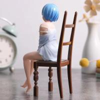 Figura De Acción Anime Re: Life in a Different World from Zero Rem Sentado En Silla Colección PVC Modelo Juguete Para Niños Regalo De Navidad 17cm - details 7