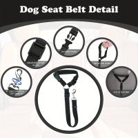 Cinturón De Seguridad Para Perro Para Coche De Nylon Duradero Ajustable Para Pequeños Y Grandes Perros Línea De Viaje Seguro Para Puppies - details 0