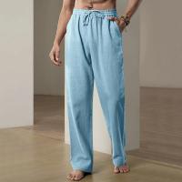 Nuevos Pantalones Anchos Para Hombre Algodón Ligeros Deportivos Streetwear Verano Color Sólido Grande Pantalones De Sudor - details 7