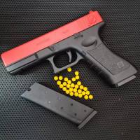Pistola De Juguete Con Laser G17 Manual Carga De Bala Suave Para Niños Y Adultos Regalo De Cumpleaños Juego De Tiro Al Aire Libre - details 4