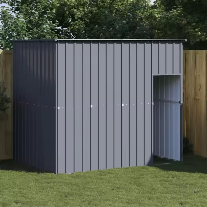 Casa para Perros con Antracita Techo 214x153x181 cm galvanizado Arce - 1