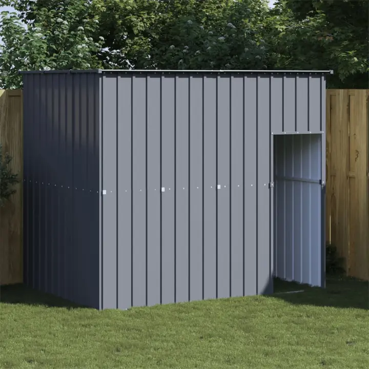 Casa para Perros con Antracita Techo 214x153x181 cm galvanizado Arce - 1