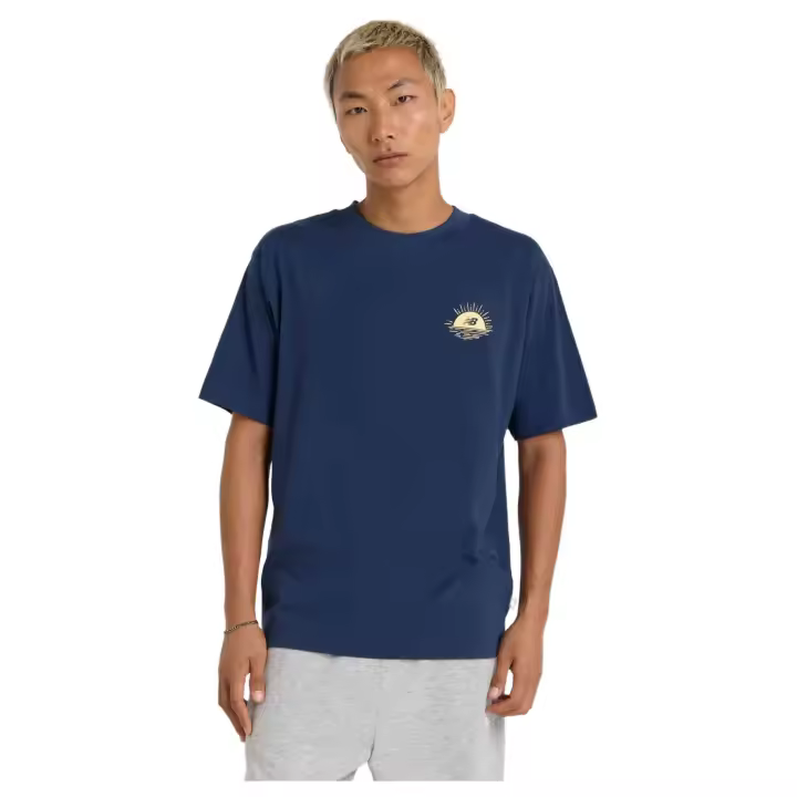 Camiseta de Manga Corta NEW BALANCE  para hombre en color azul - 1