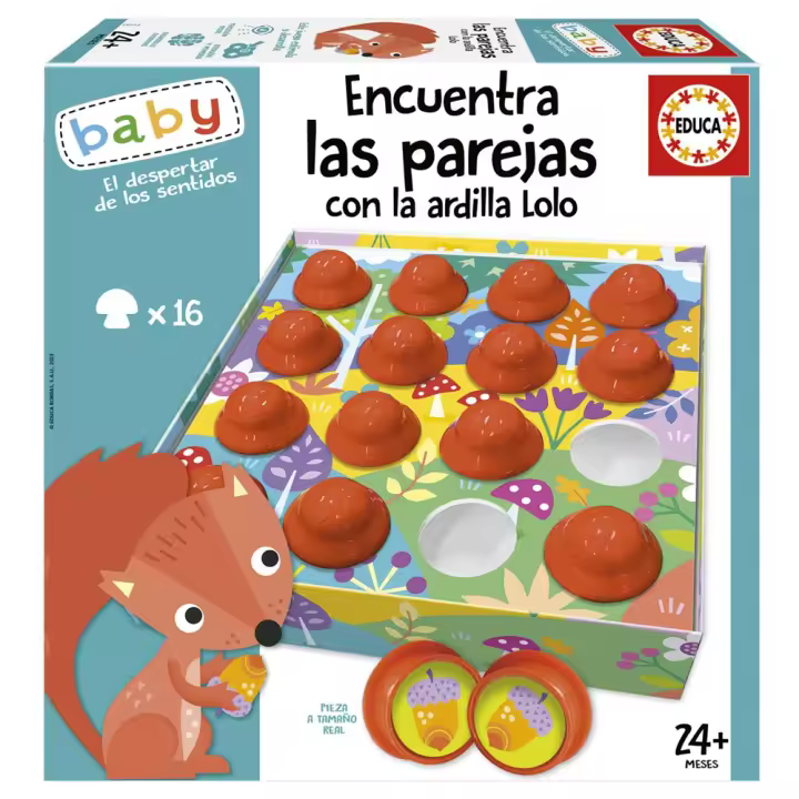 Juego de memoria Encuentra las Parejas con La Ardilla Lolo (Educa 19712) - 1