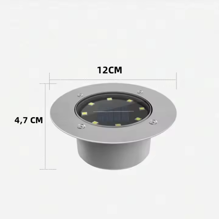 4Pcs Luz Solar LED Para Jardín Iluminación Exterior Lámparas De Piso Luz Subterránea De Piso Solar Panel Potenciado Luz De Esquina De Piso De Aluminio IP65 Con Sensor De Luz Inteligente - 1