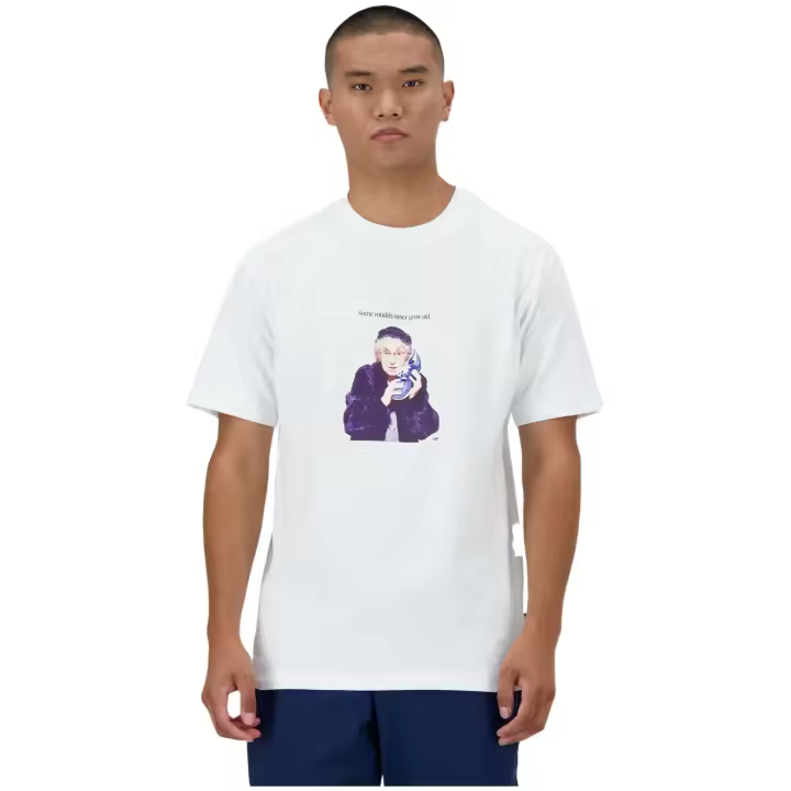 Camiseta de Manga Corta New Balance Athletics Relaxed Never Age para hombre en color blanco - 1