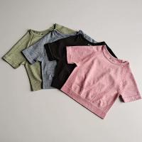 Camiseta De Yoga Sin Costuras Para Mujer Top De Fitness Sudadera Rápida De Secado Manga Corta Deporte Transpirable Talla Verdadera - details 1