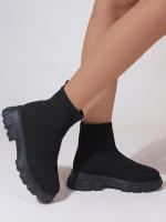 Botas De Tobillo Para Mujer Ligero Casual Moda Navidad Invierno Botas De Prensa Gruesa Suela Antideslizante Transpirable Talla Real - details 11