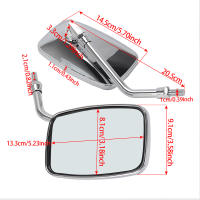 Espejos Retrovisores Rectangulares Universales De Cromo Para Motocicleta Con Tornillo De 10mm Espejos De Motorbike Para Honda Scooter E-Bike - details 1