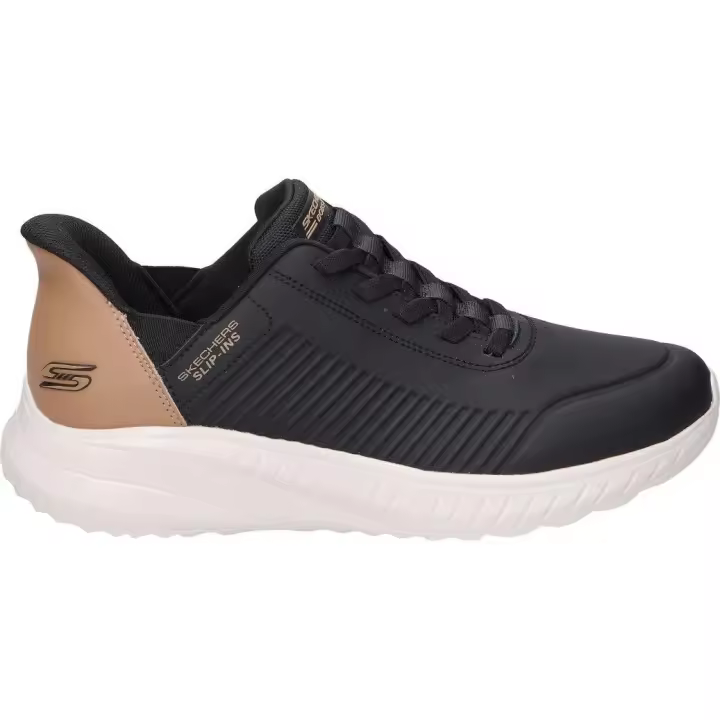 SKECHERS | Zapatillas Skechers Slip-ins: BOBS Sport Squad Chaos para Hombre – Deportivas en Color Negro y Camel – Sneakers Slip-Ins – Estilo Casual – Cómodas y de Alta Calidad – Versátiles – Modelo 118305-BLK - 1