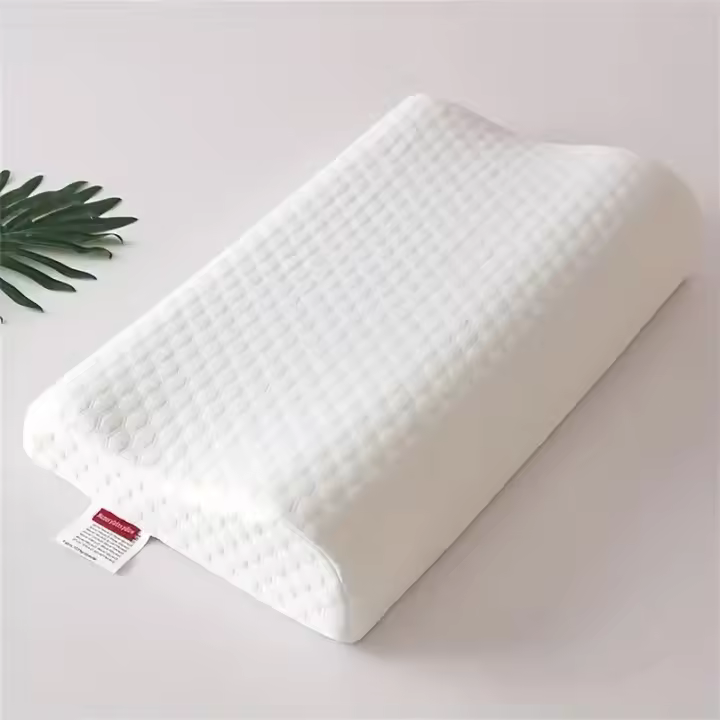 Almohada De Memoria 1pc Funda De Algodón Tejida Core De Poliuracano Rebound Lento Sensibilidad Al Temperatura Para Anti-silbido - 1