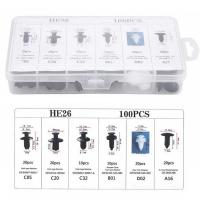 100PCS Clips De Coche Universales 6 Tipos Cierre Rápido Plástico Fijo OPP Bag Mixta Pack Para Reparación De Automóviles - details 1