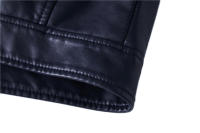 Chaqueta De Cuero Para Motociclista Resistente Al Viento Y Lluvia Para Otoño Y Primavera Con Cuello Alto Para Hombre Estilo Europeo Y Americano - details 25