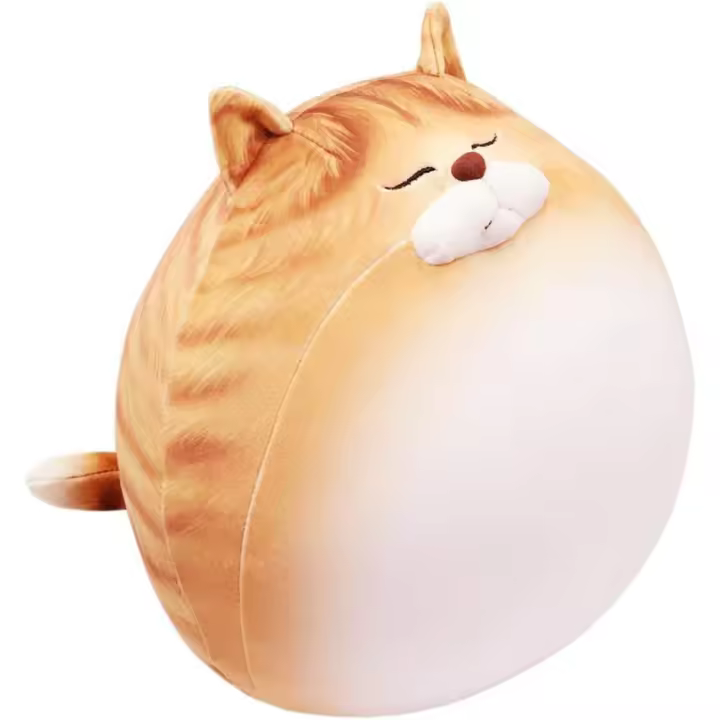 Almohada de peluche de gato de peluche, juguete de peluche de gatito gordito con manchas, regalo de Navidad - 1