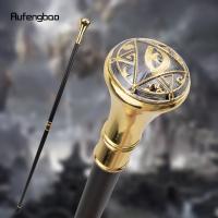 Bastón De Moda Con Relieve De Ojo Totem Freemason Dorado 93cm Punta De Goma Material De Eje Acero Para Hiking Y Uso Diario - details 0