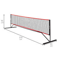 Aktive - Red de pickleball de acero desmontable, portátil y fácil de montar, medidas 370x81x91 cm, con estructura resistente, diseño ligero y bolsa de transporte incluida. Ideal para entrenamientos y partidos de competición - details 3