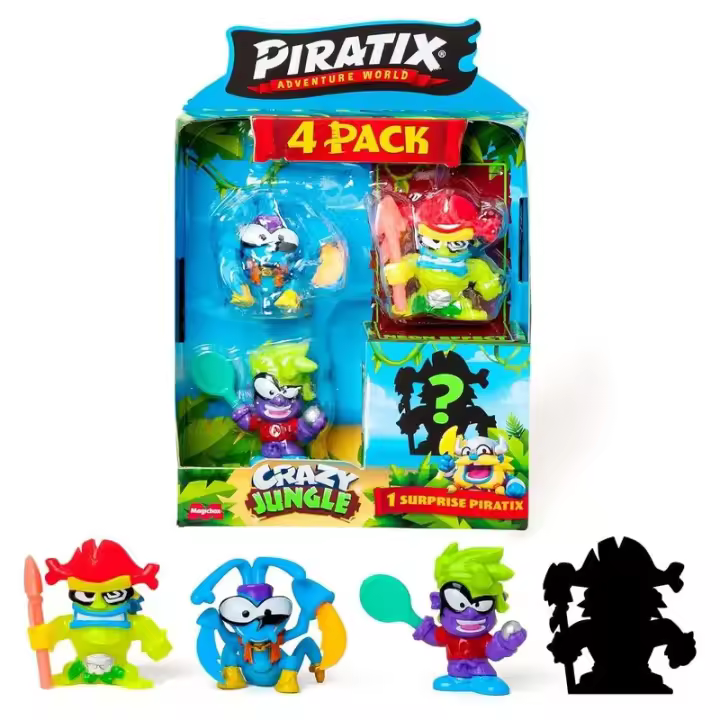 Piratix Adventure World Crazy Jungle Pack 4 Figuras 4-6 40669 MAGIC - 1