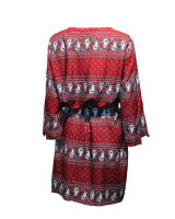 Vestido ANANY estampado con cuello redondo y cinturón - REF: AN-999967 - details 2