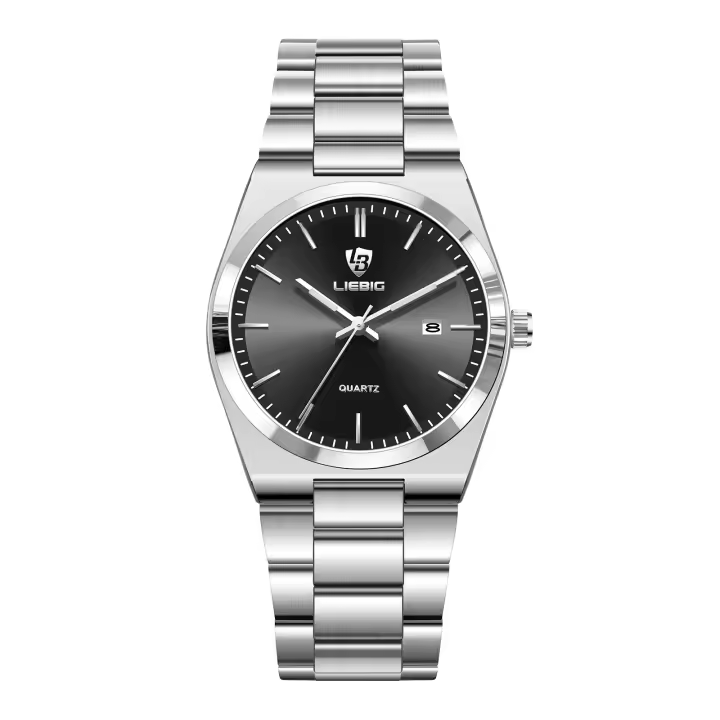 Reloj De Negocios LIEBIG De Lujo Con Cuarzo Japonés Resistente Al Agua Para Hombre Calendario Reloj De Pulsera De Acero Inoxidable Movimiento Japonés De Cuarzo Calendario - 1