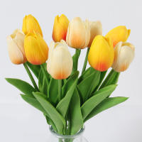 10Pcs Bouquet De Tulipes Artificiales 29cm Toque Realista PE Flores Falsas Para Decoración De Hogar Jardín Interior Navidad Boda - details 14