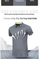 Camisa Polo Corta Secado Rápido Para Golf Y Deportes Transpirable Con Botones Para Hombres Estilo Casual Disponible En 8 Colores - details 2