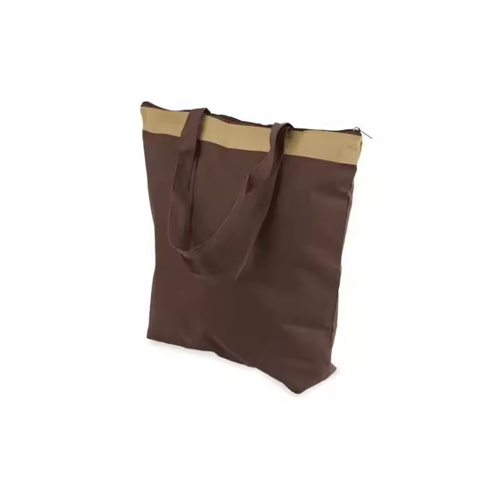 Bolsa Combinada NON WOVEN con cremallera marrón: Espaciosa y Versátil Bolsa de Almacenamiento con Cierre - ¡Organización y Estilo en uno! - 1