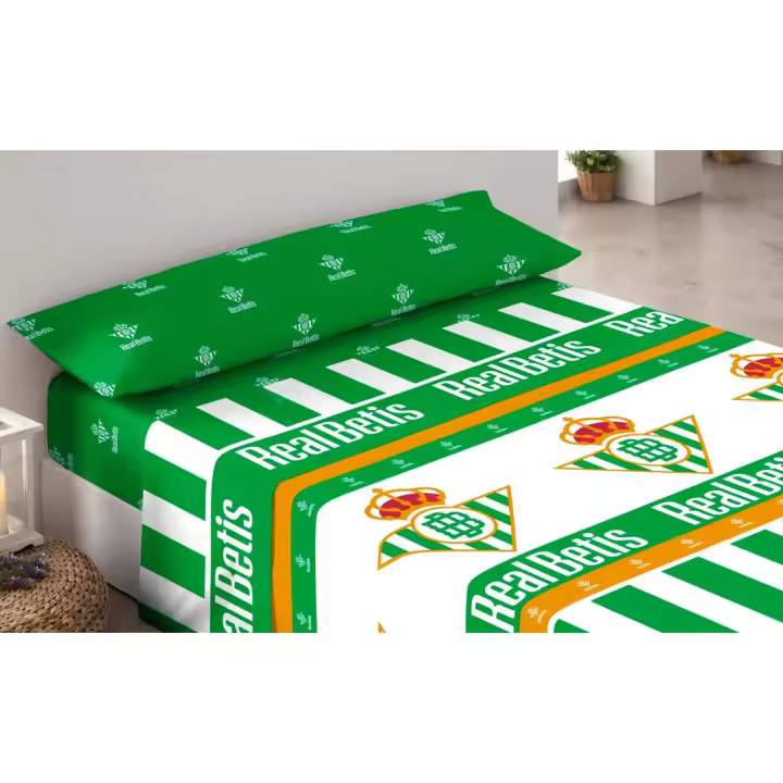 🏆Juego de Sábanas Oficial del Real Betis Balompié para Cama de 90 cm 🏆Mommata - 1