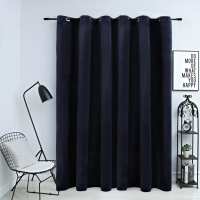 vidaXL Cortina Opaca con Anillas de Metal 290x245 cm Terciopelo Visillo Color Beige,  Crema,  Negro y mas - details 2