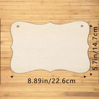 Cartel De Madera Blanca Para Pintar O Escritura DIY Rectangular Pendente De Boda Sin Terminar Estilo Pastoral Material De Madera - details 5