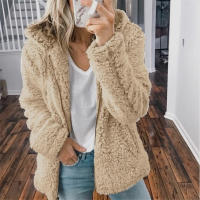 Nueva Chaqueta De Mujer Con Capucha Y Cremallera Abrigo Grueso Y Cálido De Fieltro Sólido Largo Y Suelto Para Invierno Moda Femenina Con Bolsillos Y Cierre De Cremallera - details 9